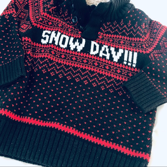 Baby Gap Shearling Collared Sweater - Picture 2 of 4